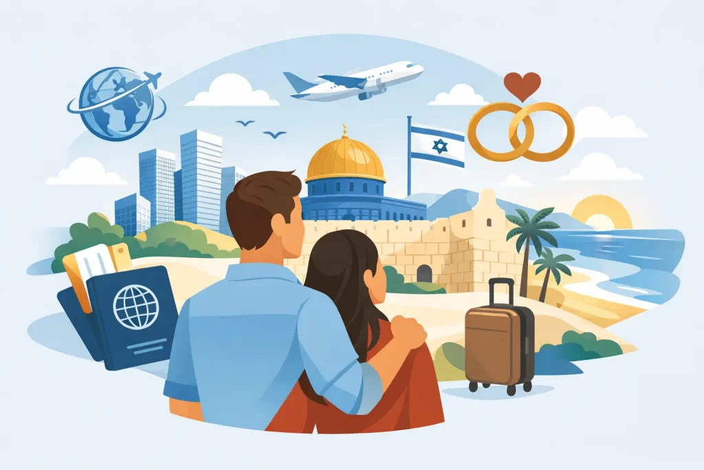 מדריך לאשרת ב1 בישראל לזוגות בינלאומיים