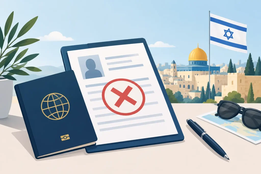 טעויות נפוצות בבקשת אשרת תייר לישראל